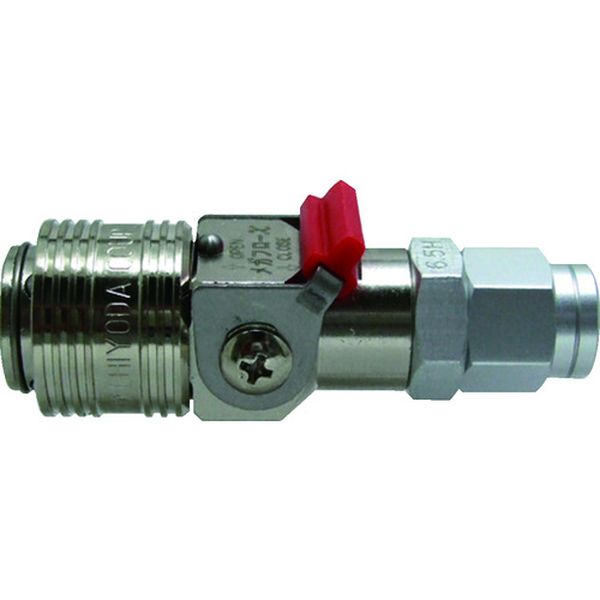 チヨダ　メガフローＸパージ付真鍮６．５×１０ポリウレタンホース用