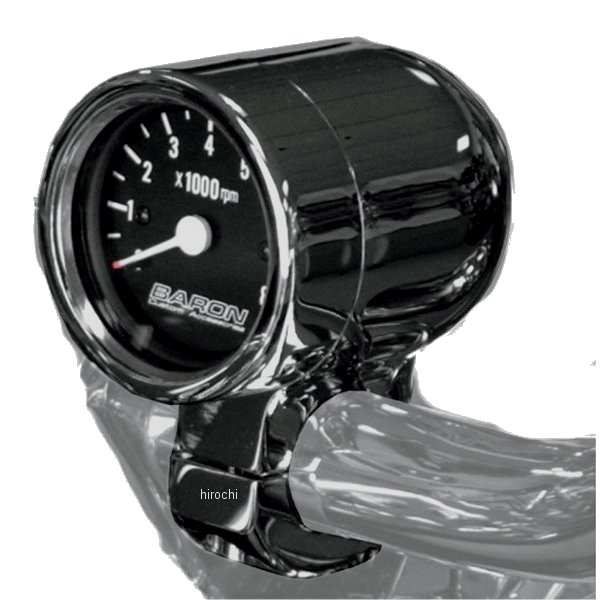 【セール特価】 3インチ 電子タコメーター 8000rpm 1インチ(25mm)ハンドルパー 黒