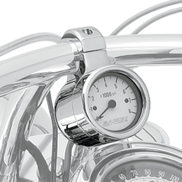 3インチ 電子タコメーター 8000rpm 1.25インチ(32mm)ハンドルパー 白