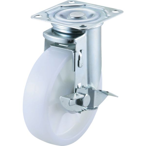 エアーキャスター（自在車ストッパー付）　１２５ｍｍ　ナイロン車