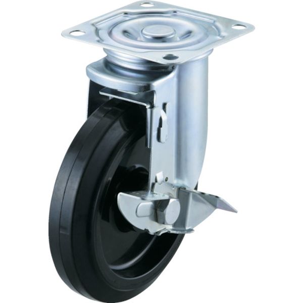 エアーキャスター（自在車ストッパー付）　１５０ｍｍ　ゴム車