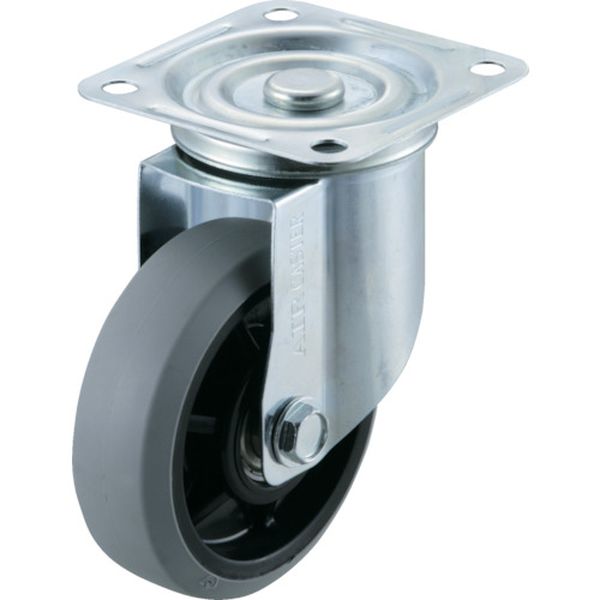 エアーキャスター（自在車）　１２５ｍｍ　ウレタン車