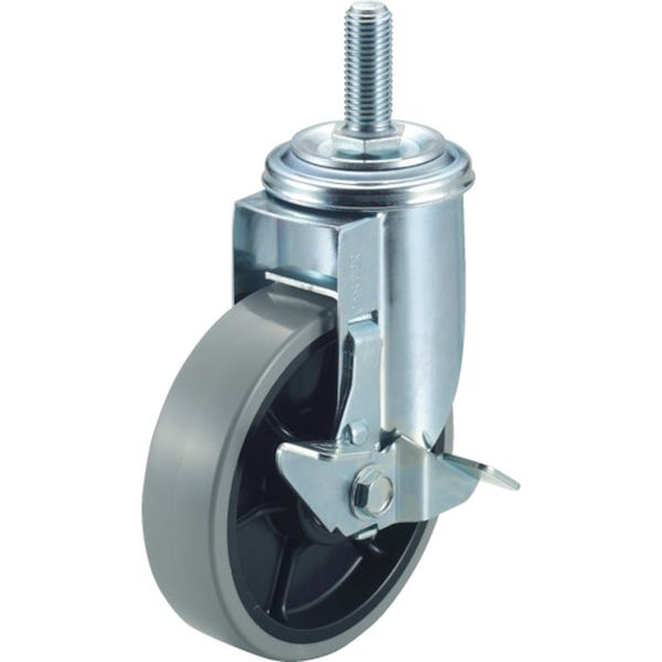 エアーキャスターねじ込みタイプ（自在車ストッパー付）