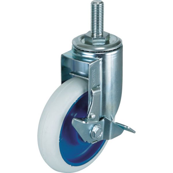 エアーキャスターねじ込みタイプ（ホワイトゴム自在車）