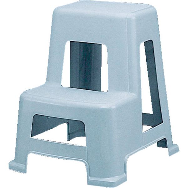 踏み台（２段）　４５５×５２５×５６５　ライトグレー