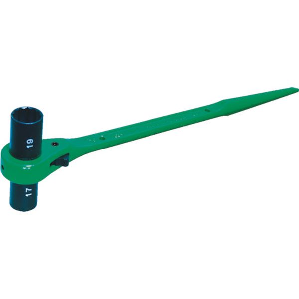 両ロングソケット・両口ラチェットレンチ（爪式）六角対辺：１３×１４