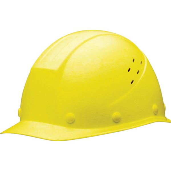 ＦＲＰ製　通気孔付ヘルメット　イエロー