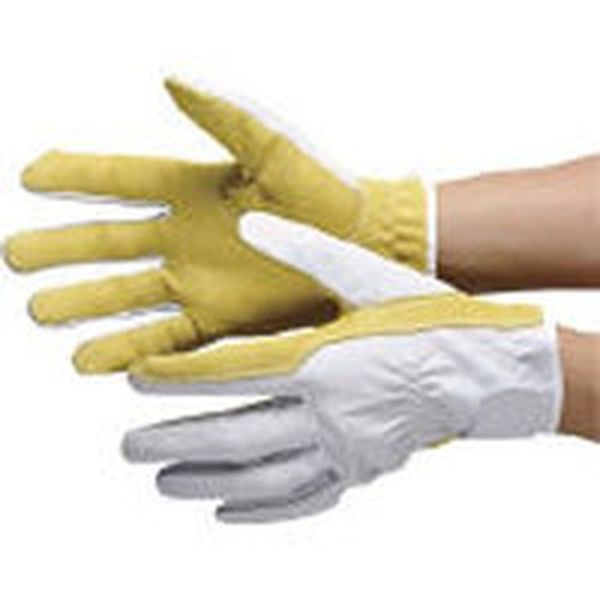 牛本革手袋　セラミック粒子入り　ＳＹ－１０１白・黄　Ｌ寸