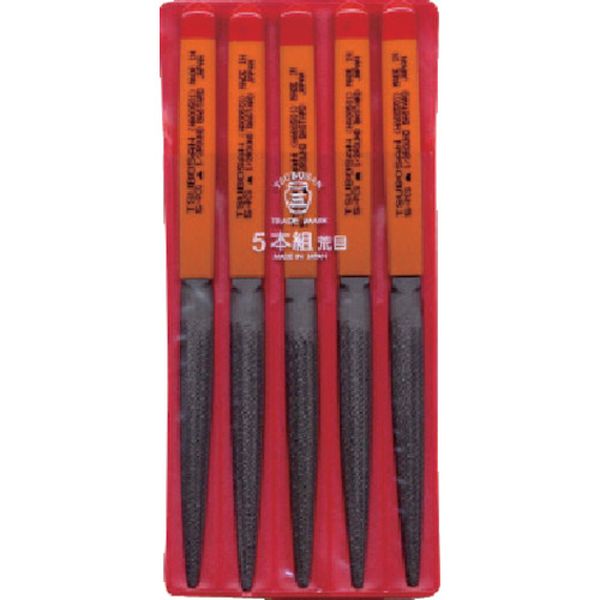 組ヤスリ　５本組　半丸　荒目