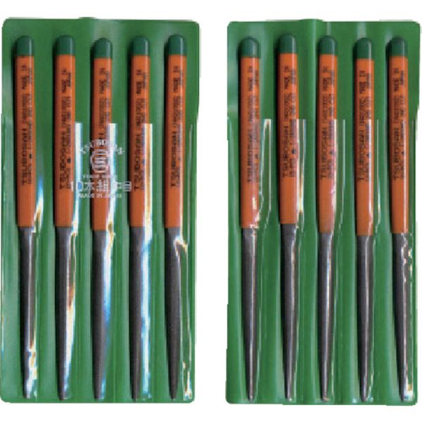 組ヤスリ　１０本組　半丸　中目