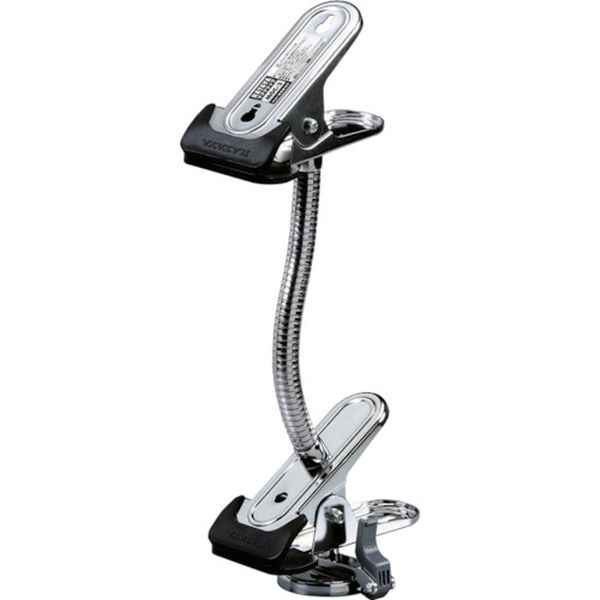 マグクリップ　両端クリップ付　丸型マグネット付（ワンタッチ解除レバー付）