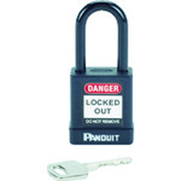 ロックアウト用非電導性パドロック　黒
