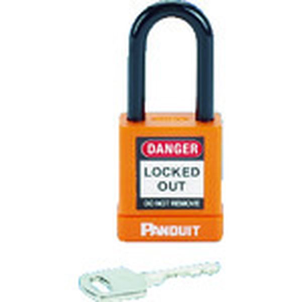 ロックアウト用非電導性パドロック　オレンジ