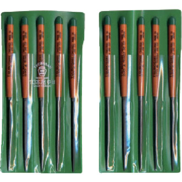 組ヤスリ　１０本組　三角　中目