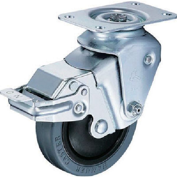 クッションキャスター　自在ＳＰ付　ゴム車　線径２．３ｍｍ