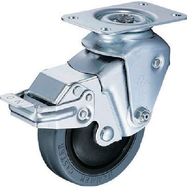 クッションキャスター　自在ＳＰ付　ゴム車　線径３．２ｍｍ