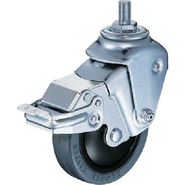 クッションねじ式自在ＳＰ付ゴム車Ｍ１２ＸＰ１．７５線径２．３ｍｍ