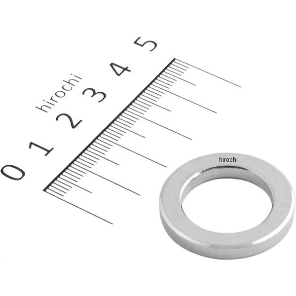 アクスルスペーサー アウター 3/4インチ 1-1/8インチ 0.141インチ クローム