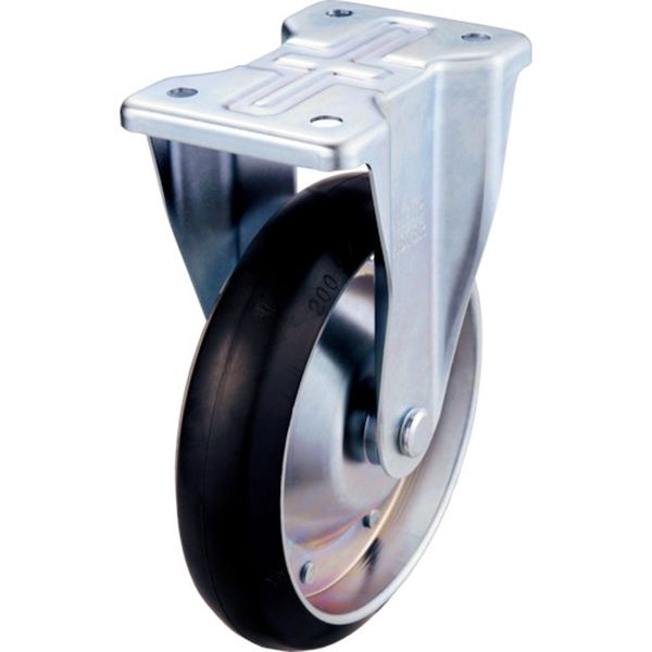 エアーキャスター（固定車）　２００ｍｍ　ゴム車