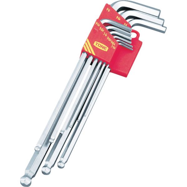 マスターツールロングボールポイントＬ形レンチセット　吋目　９ｐｃｓ