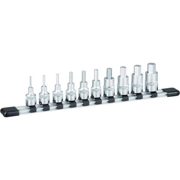ヘキサゴンソケットセット（インチホルダー付）　１０ｐｃｓ