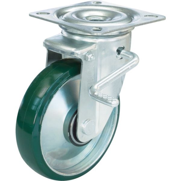 新型プレスキャスター右Ｓ付自在車　２００径ウレタン車輪