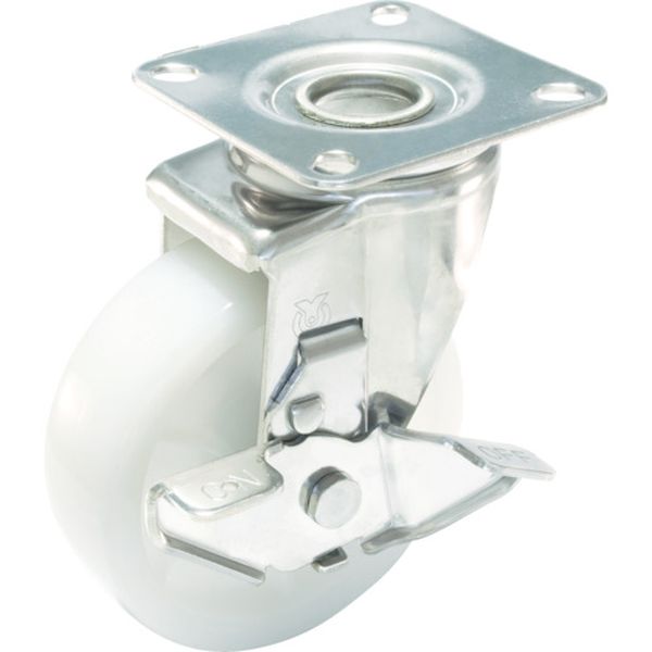 キャスターステンレス製Ｓ付自在車　１５０径ナイロン車輪