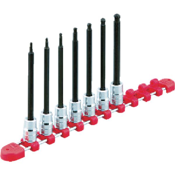 ９．５ｓｑ．ロングヘキサゴンビットソケットセット［９コ組］