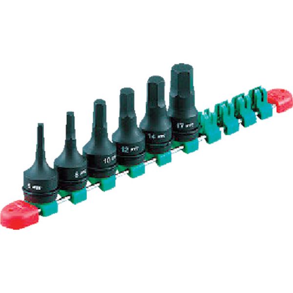 １２．７ｓｑ．インパクトレンチ用ヘキサゴンレンチセット［６コ組］