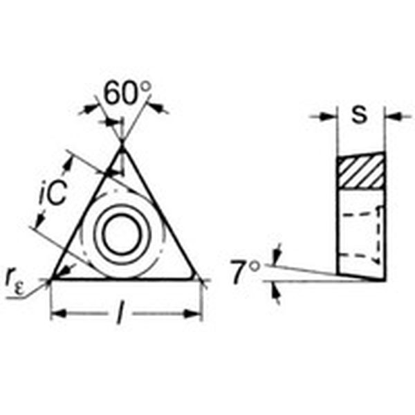TCMT06T104PF   コロターン107 旋削用ポジ・チップ 4215 10個入り