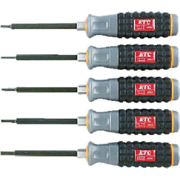 樹脂柄Ｔ型トルクスドライバセット［５本組］