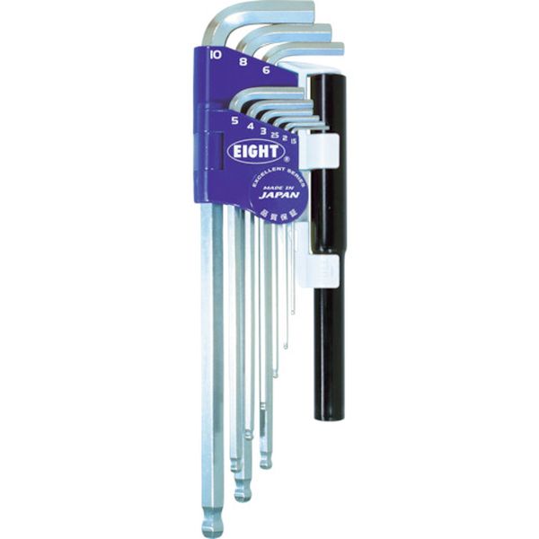 エイト　六角棒スパナ　テーパーヘッド　エキストラロング　パイプ付　セット