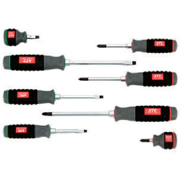 樹脂柄ドライバセット貫通タイプ［８本組］