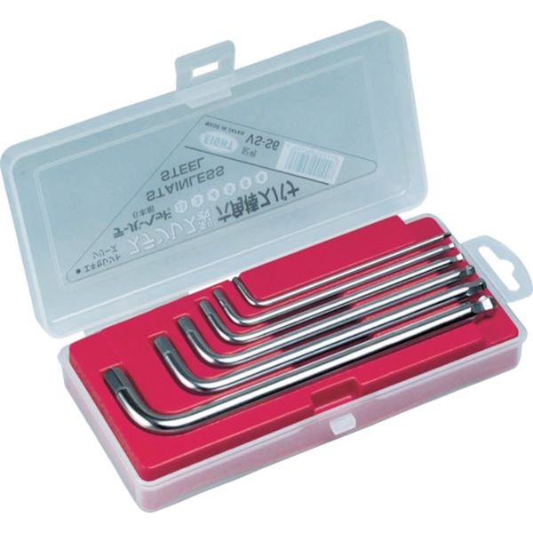 エイト　六角棒スパナ　ステンレス製　テーパーヘッド　セミロング　セット