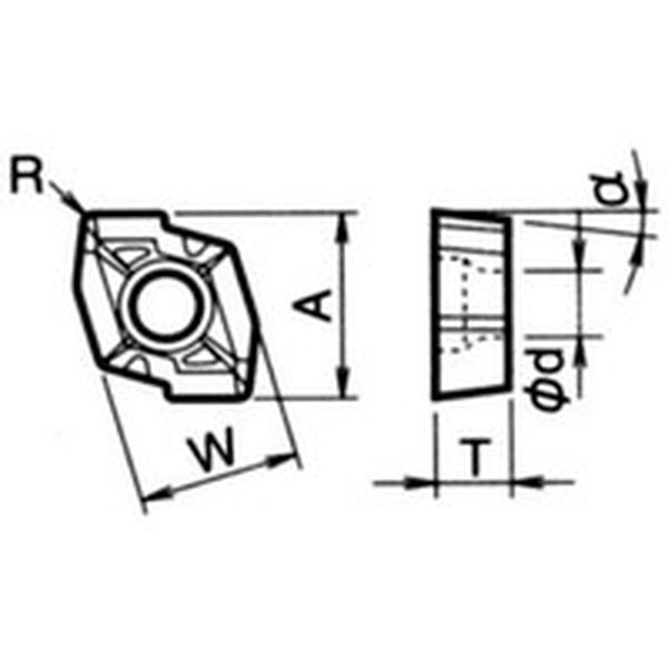 ドリル用チップ PVDコーティング PR660 10個入り
