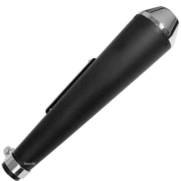 スリップオンマフラー テープロッド メガホン 1.75インチ 黒