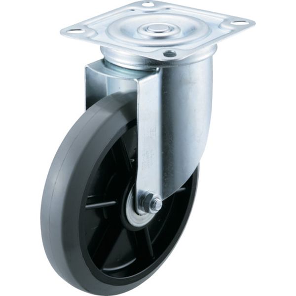 エアーキャスター（自在車）　２００ｍｍ　ウレタン車