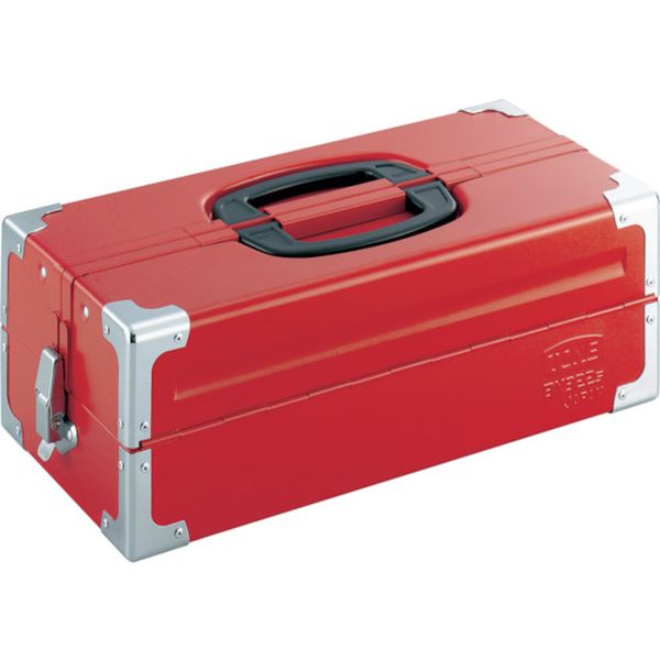 ツールケース（メタル）　Ｖ形２段式　４３３Ｘ２２０Ｘ１６０ｍｍ　レッド