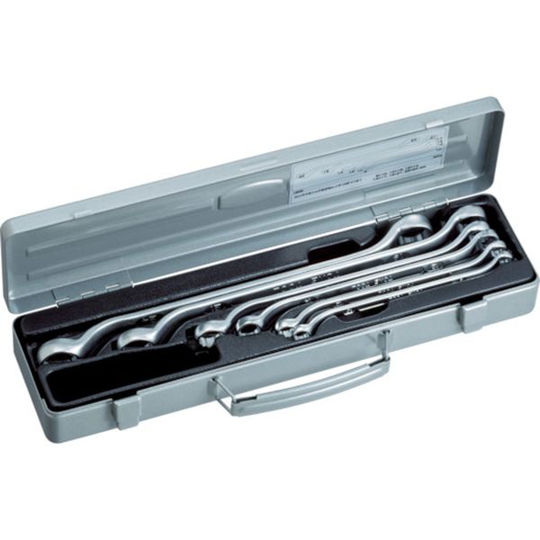 ロングメカニックめがねレンチセット（４５°Ｘ１０°）　６ｐｃｓ