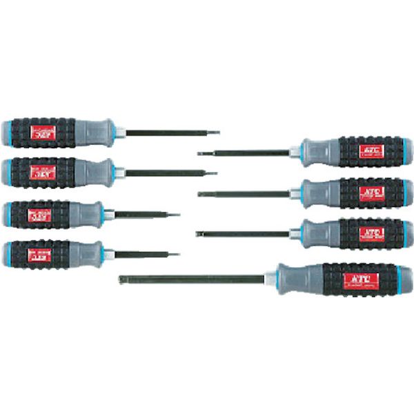 樹脂柄ボールポイントヘキサゴンドライバセット［８本組］