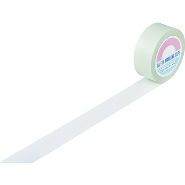 ラインテープ（ガードテープ）　白　５０ｍｍ幅×１００ｍ　屋内用