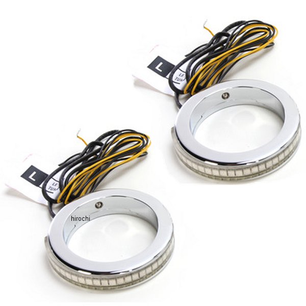 【セール特価】 カスタムダイナミクス LEDウインカー Wrap-Around 39mmフォーク クローム/クリア/アンバー