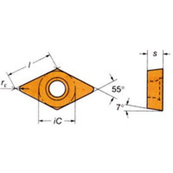DCMT11T302PF   コロターン107 旋削用ポジ・チップ 4225 10個入り