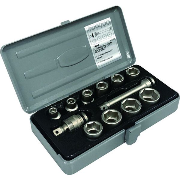インパクト用ソケットセット（メタルトレー付）　１２ｐｃｓ