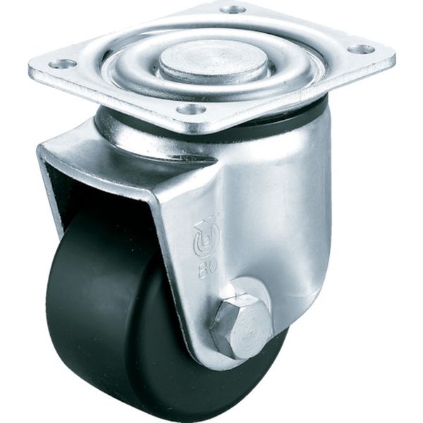 低床式重荷重キャスター自在車　１００径ＭＣナイロン車輪