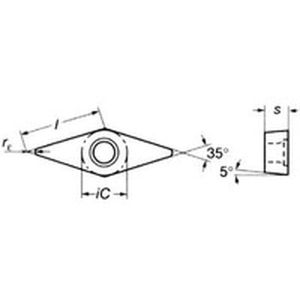 VBMT160412PM   コロターン107 旋削用ポジ・チップ 4215 10個入り