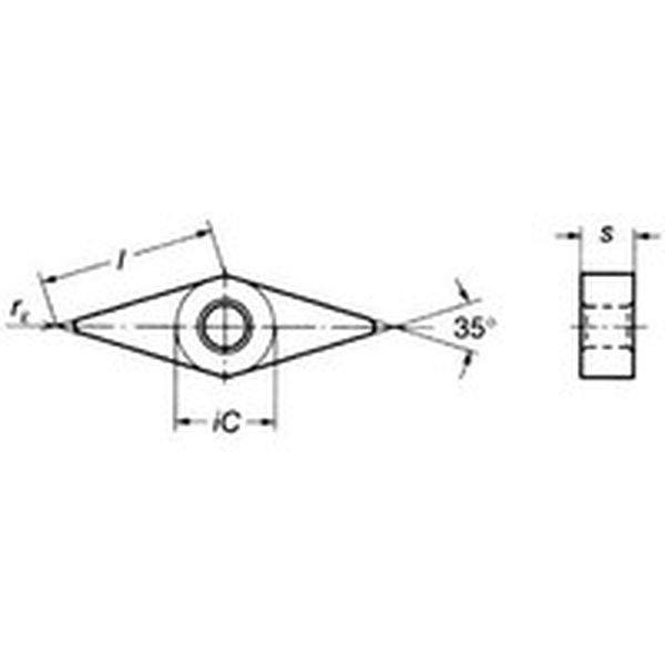 VNMG160408PF   T-Max P 旋削用ネガ・チップ 4215 10個入り