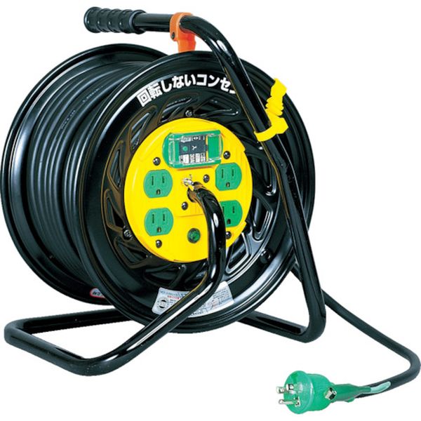 電工ドラム　マジックリール　１００Ｖ　アース漏電しゃ断器付　３０ｍ