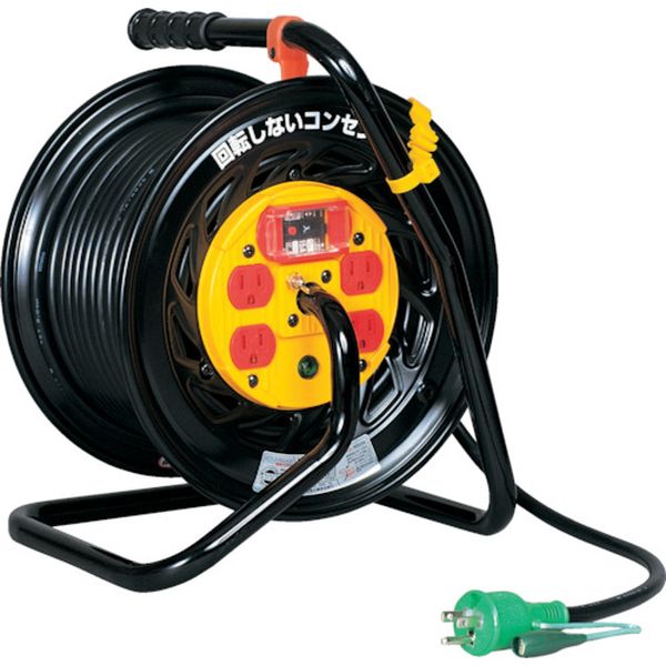 電工ドラム　マジックリール　１００Ｖ　アース過負荷漏電しゃ断器付　３０ｍ