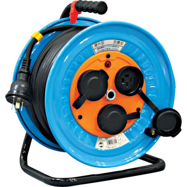 電工ドラム　防雨防塵型三相２００Ｖ　アース付　３０ｍ